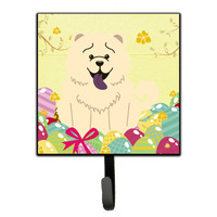"Caroline's Treasures Easter Eggs Chow White Wall Hook, Small, Multicolor"