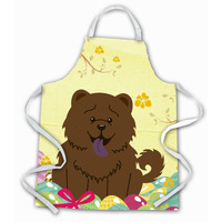 "Caroline's Treasures Easter Eggs Chow Chocolate Apron, Large, Multicolor"