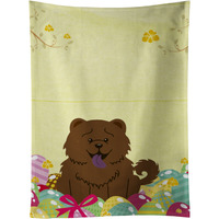 "Caroline's Treasures Easter Eggs Chow Chow Chocolate Kitchen Towel, Multicolor, 25"" x 15"""