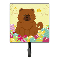 "Caroline's Treasures Easter Eggs Chow Red Wall Hook, Small, Multicolor"