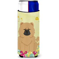 "Caroline's Treasures Easter Eggs Chow Cream Michelob Ultra Hugger For Slim Cans, Slim Can, Multicolor"