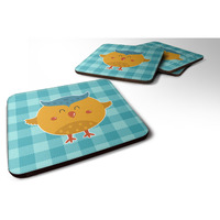 "Caroline's Treasures Wise Owl Foam Coaster Set of 4, 3.5, Multicolor"