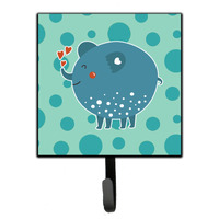 "Caroline's Treasures Blue Elephant Wall Hook, Small, Multicolor"