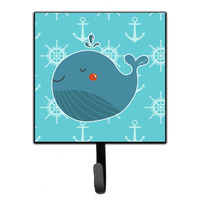 "Caroline's Treasures Blue Whale Wall Hook, Small, Multicolor"