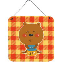 "Caroline's Treasures Honey Bear Metal Print 6"" x 6"" Multicolor"