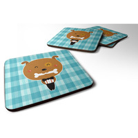 "Caroline's Treasures Dog In Tuxedo Foam Coaster Set of 4, 3.5, Multicolor"