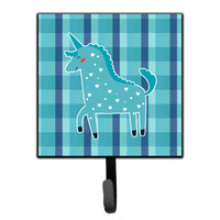 "Caroline's Treasures Unicorn in Plaid Wall Hook, Small, Multicolor"