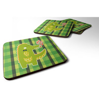 "Caroline's Treasures Alligator love Foam Coaster Set of 4, 3.5, Multicolor"