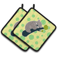 "Caroline's Treasures BB6745PTHD Koala Naptime Pair of Pot Holders, 7.5 x 7.5"", Multicolor"