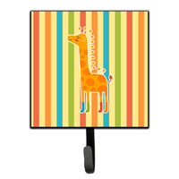 "Caroline's Treasures Giraffe in Socks Wall Hook, Small, Multicolor"