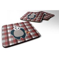 "Caroline's Treasures Panda love Foam Coaster Set of 4, 3.5, Multicolor"