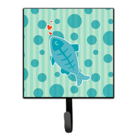 "Caroline's Treasures Polkadot Fish Wall Hook, Small, Multicolor"