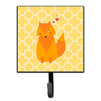 "Caroline's Treasures Foxy Love Wall Hook, Small, Multicolor"