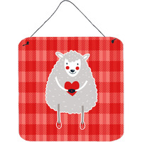 "Caroline's Treasures Lamb Love Metal Print, 6"" x 6"", Multicolor"