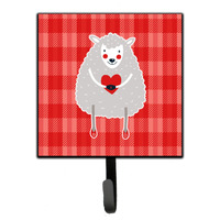 "Caroline's Treasures Lamb Love Wall Hook, Small, Multicolor"