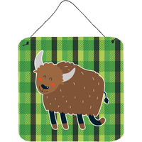 "Caroline's Treasures Bull Metal Print, 6"" x 6"", Multicolor"