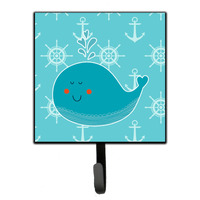 "Caroline's Treasures Whale with Anchors Wall Hook, Small, Multicolor"