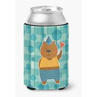 "Caroline's Treasures Celebration Bear Can or Bottle Hugger, Can Hugger, Multicolor"