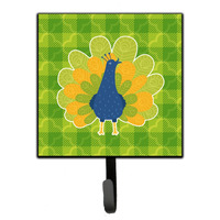 "Caroline's Treasures Pretty Peacock Wall Hook, Small, Multicolor"