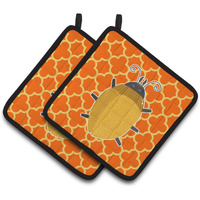 "Caroline's Treasures BB6772PTHD Beetle Pair of Pot Holders, 7.5 x 7.5"", Multicolor"