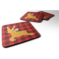 "Caroline's Treasures Deer Foam Coaster Set of 4, 3.5, Multicolor"