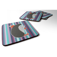 "Caroline's Treasures Hedgehog Foam Coaster Set of 4, 3.5, Multicolor"