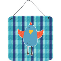 "Caroline's Treasures Blue Chicken Metal Print, 6"" x 6"", Multicolor"