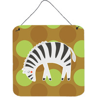 "Caroline's Treasures Zebra Metal Print, 6"" x 6"", Multicolor"