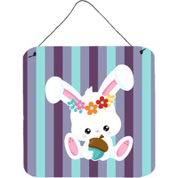 "Caroline's Treasures Bunny Rabbit Metal Print, 6"" x 6"", Multicolor"