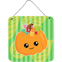 "Caroline's Treasures Pumpkin Fall Metal Print, 6"" x 6"", Multicolor"