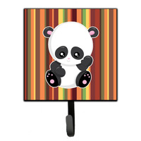 "Caroline's Treasures Striped Panda Wall Hook, Small, Multicolor"