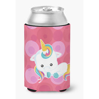 "Caroline's Treasures Polkadots Unicorn Can or Bottle Hugger, Can Hugger, Multicolor"