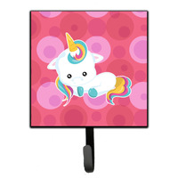 "Caroline's Treasures Polkadots Unicorn Wall Hook, Small, Multicolor"