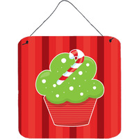 "Caroline's Treasures Christmas Cupcake Metal Print, 6"" x 6"", Multicolor"
