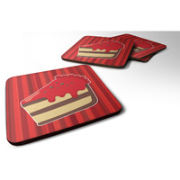 "Caroline's Treasures Christmas Cake Foam Coaster Set of 4, 3.5, Multicolor"