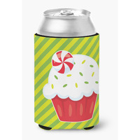 "Caroline's Treasures Christmas Pepermint Cupcake Can or Bottle Hugger, Can Hugger, Multicolor"