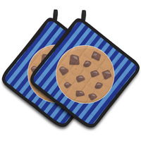 "Caroline's Treasures Cookie Monster Pair of Pot Holders, 7.5 x 7.5, Multicolor"