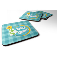 "Caroline's Treasures Boy Big One Foam Coaster Set of 4, 3.5, Multicolor"