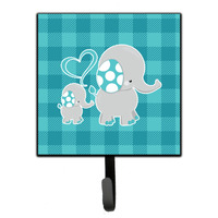 "Caroline's Treasures Mommy and Baby Elephant Wall Hook, Small, Multicolor"