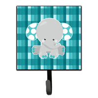 "Caroline's Treasures Plaid Elephant Wall Hook, Small, Multicolor"