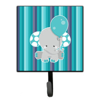 "Caroline's Treasures Grey Elephant with Balloon Wall Hook, Small, Multicolor"