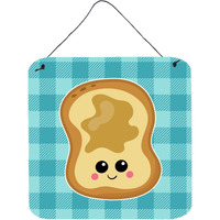 "Caroline's Treasures Peanut Butter Toast Metal Print, 6"" x 6"", Multicolor"