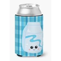 "Caroline's Treasures Blue Plaid & Milk Can or Bottle Hugger, Can Hugger, Multicolor"