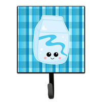 "Caroline's Treasures Blue Plaid and Milk Wall Hook, Small, Multicolor"