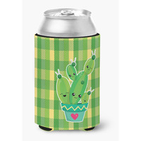 "Caroline's Treasures Cactus Striped Plaid Can or Bottle Hugger, Can Hugger, Multicolor"
