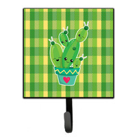 "Caroline's Treasures Cactus Striped Plaid Wall Hook, Small, Multicolor"