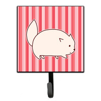 "Caroline's Treasures Cat Pink Stripes Wall Hook, Small, Multicolor"