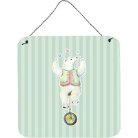 "Caroline's Treasures Circus Bear Metal Print, 6"" x 6"", Multicolor"