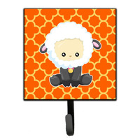 "Caroline's Treasures Sheep on Orange Quatrafoil Wall Hook, Small, Multicolor"