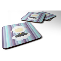"Caroline's Treasures Sheep On Cloud Foam Coaster Set of 4, 3.5, Multicolor"
